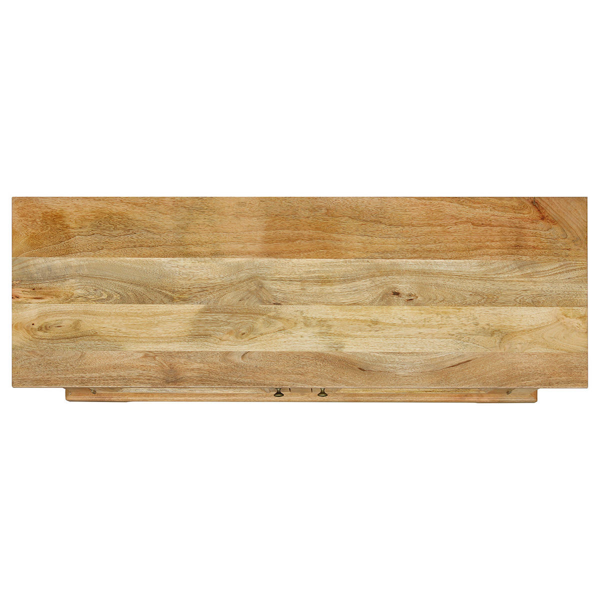 MASSIVES SIDEBOARD mit 2 Schubladen - Mango / Beige - Beige/Goldfarben, Holz/Naturmaterialen (120/90/40cm) - home24