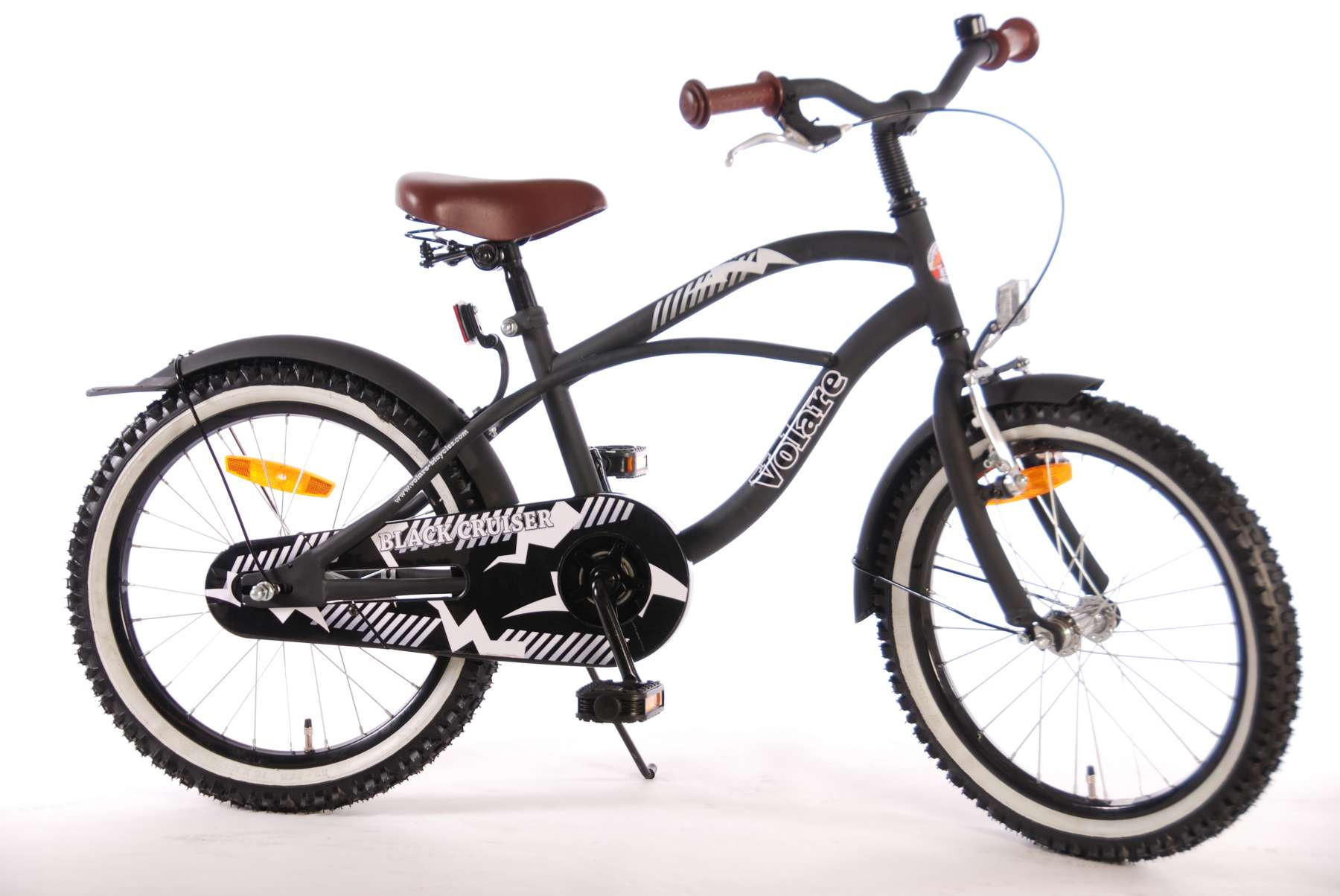 KINDERFAHRRAD Black Cruiser - Jungen - 18 Zoll - Rücktritt + Handbremse - Schwarz - Schwarz, Metall (65cm) - TPFSports