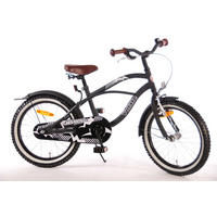 KINDERFAHRRAD Black Cruiser - Jungen - 18 Zoll - Rücktritt + Handbremse - Schwarz - Schwarz, Metall (65cm) - TPFSports