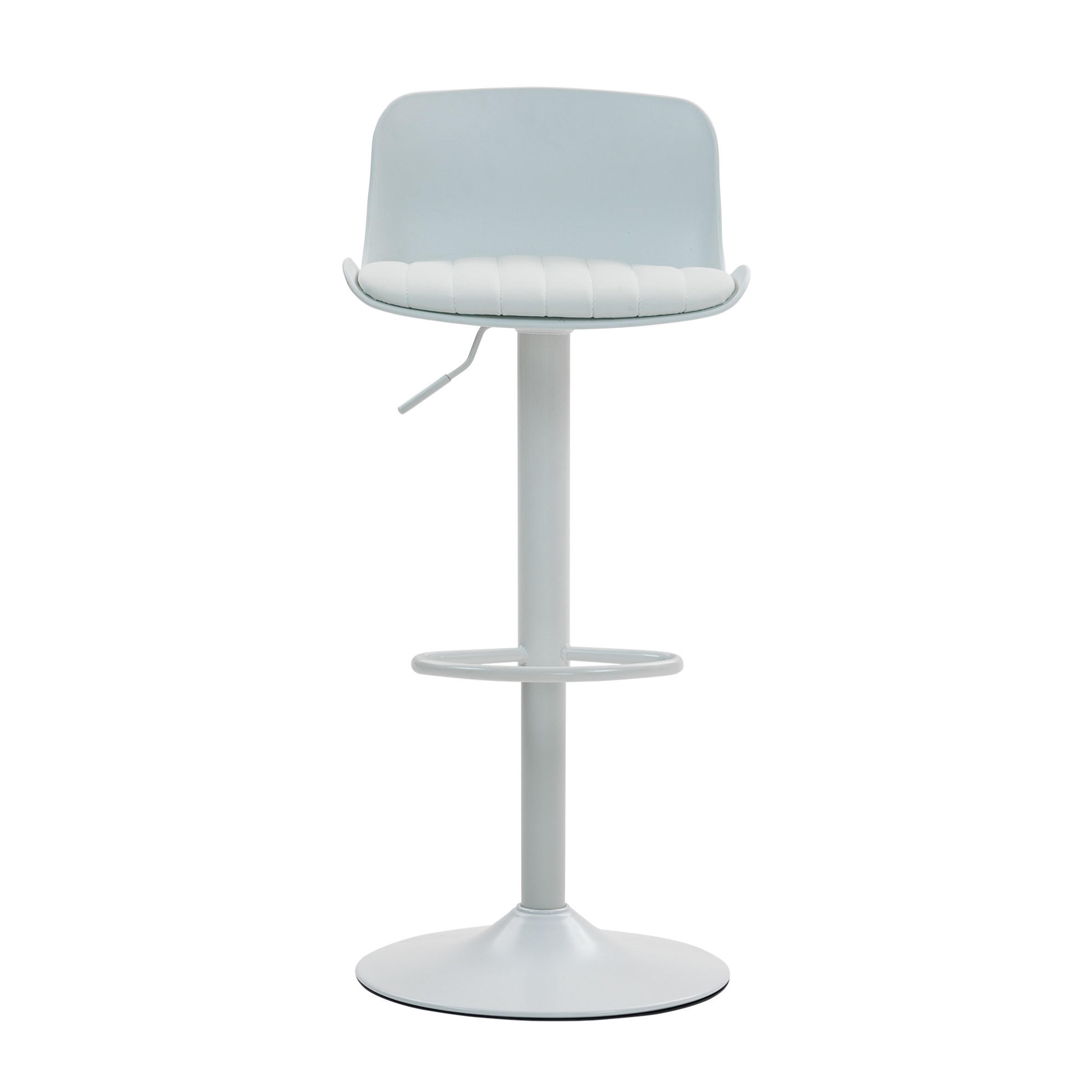 BARHOCKER höhenverstellbar drehbar Metall Weiß - Weiß, Metall (44/80/43cm) - Meubliv