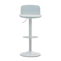 BARHOCKER höhenverstellbar drehbar Metall Weiß - Weiß, Metall (44/80/43cm) - Meubliv