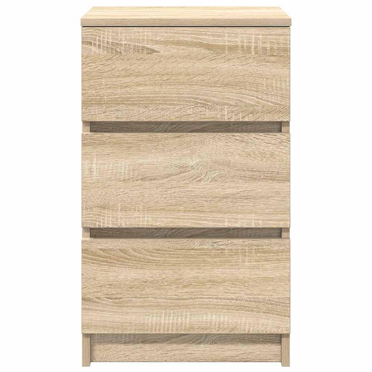 NACHTTISCH Mit 3 Schubladen Sonoma-Eiche 39/35/65 Cm - Braun, Holzwerkstoff (35/65/39cm) - vidaXL