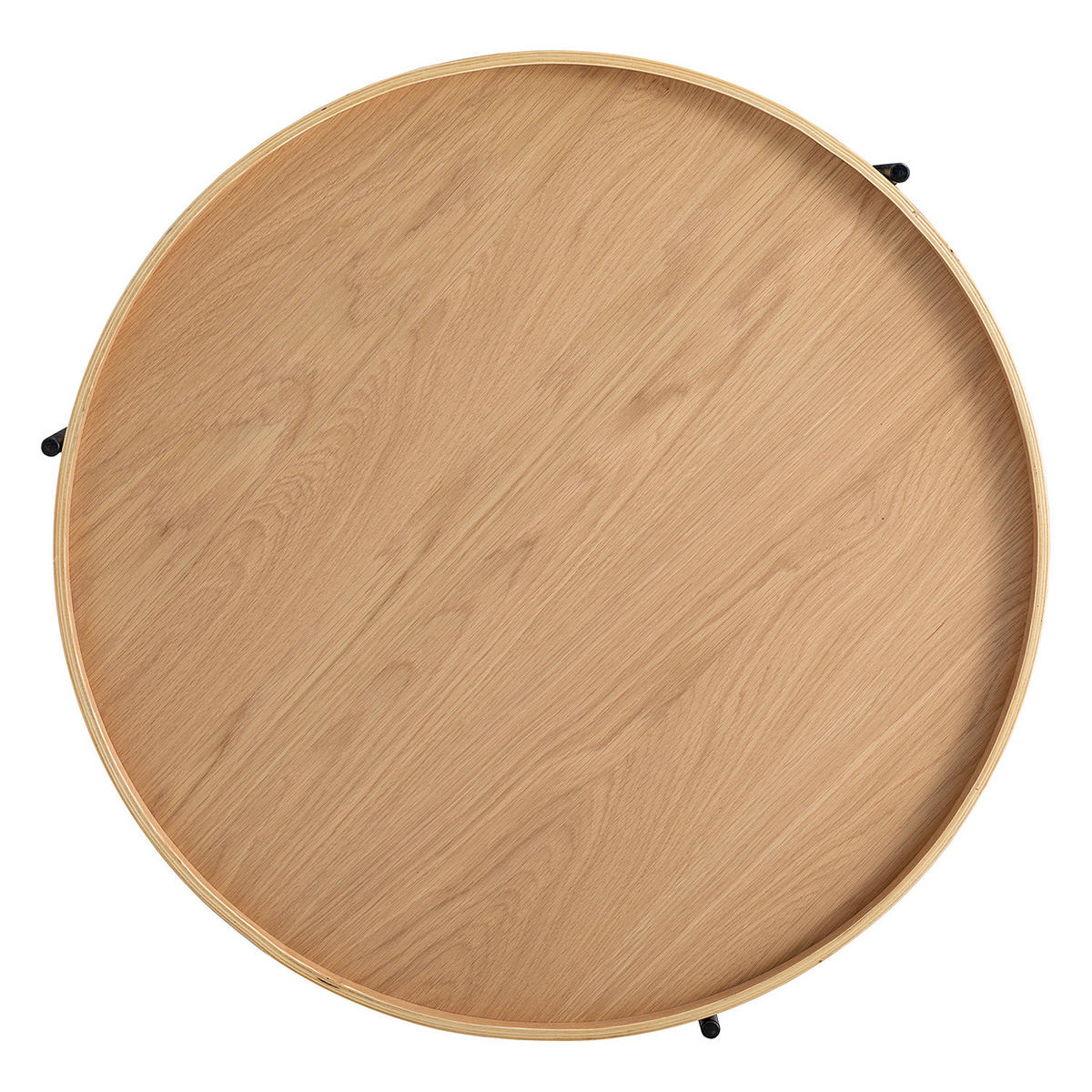 COUCHTISCH - MDF / Metall - Eichefarben, Holzwerkstoff/Metall (82/82/40cm) - home24