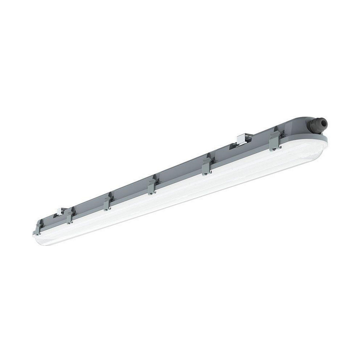 LED DECKENLEUCHTE Kunststoff Grau 120cm - Grau, Kunststoff (120/7.8/7.2cm)