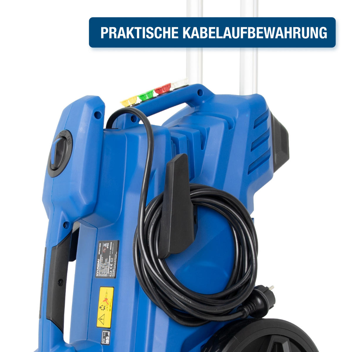 ELEKTRO-HOCHDRUCKREINIGER HPW3100IE (3100W, 190bar, 660 l/h, Induktionsmotor, Blau) - Blau, Kunststoff (33/93/33cm) - HYUNDAI