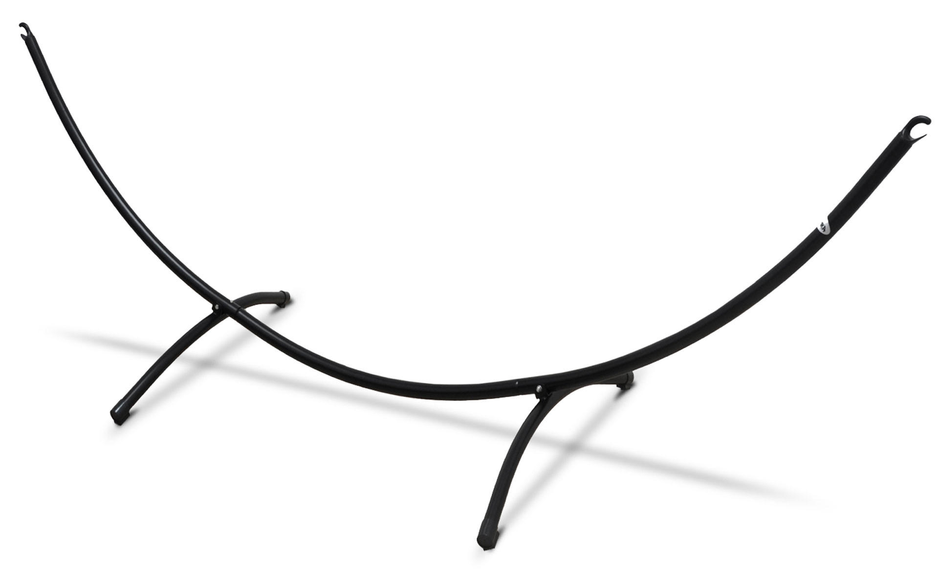 XL-HÄNGEMATTENGESTELL für 1 Person bis 120kg, 300/100 cm, schwarz - Schwarz, Metall (300/100/90cm) - Amanka