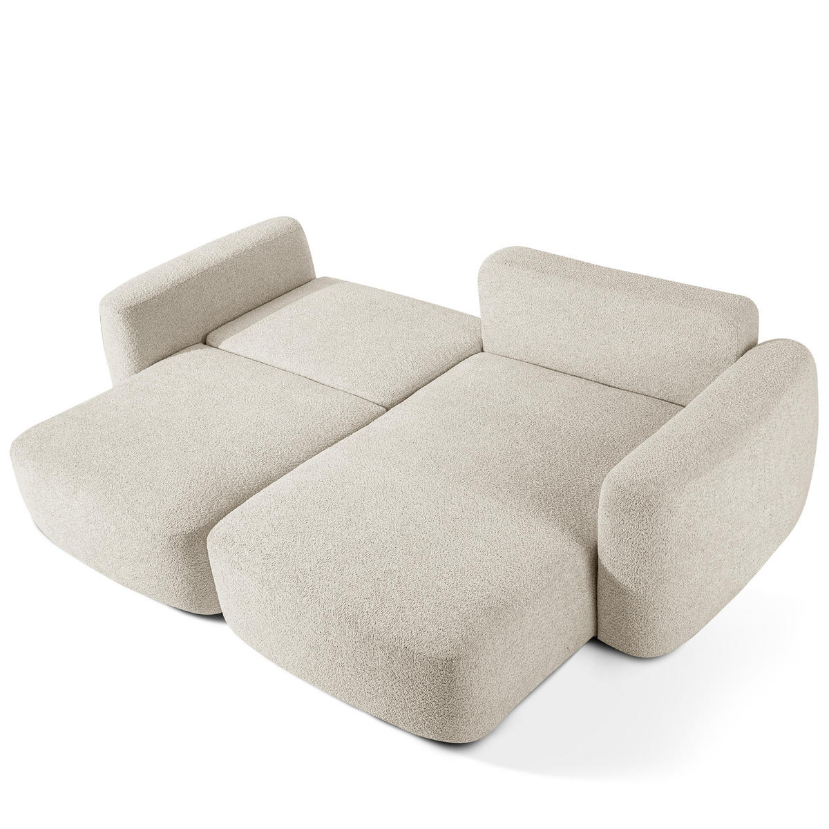 SITZGARNITUR ELOSA - Weiß, Holz/Textil (245/85/165cm) - KONSIMO®