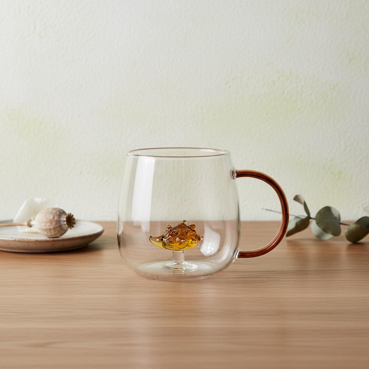 HRNEK Peter Hedgehog, borosilikátové sklo, 400 ml, 7,5/11,5/9,5 cm - průhledná, sklo (0.4L) - Mondex