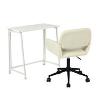 WEISSER Klapptisch & Beige Stuhl Set - Beige, Metall (41/80/74cm) - Meubles Cosy