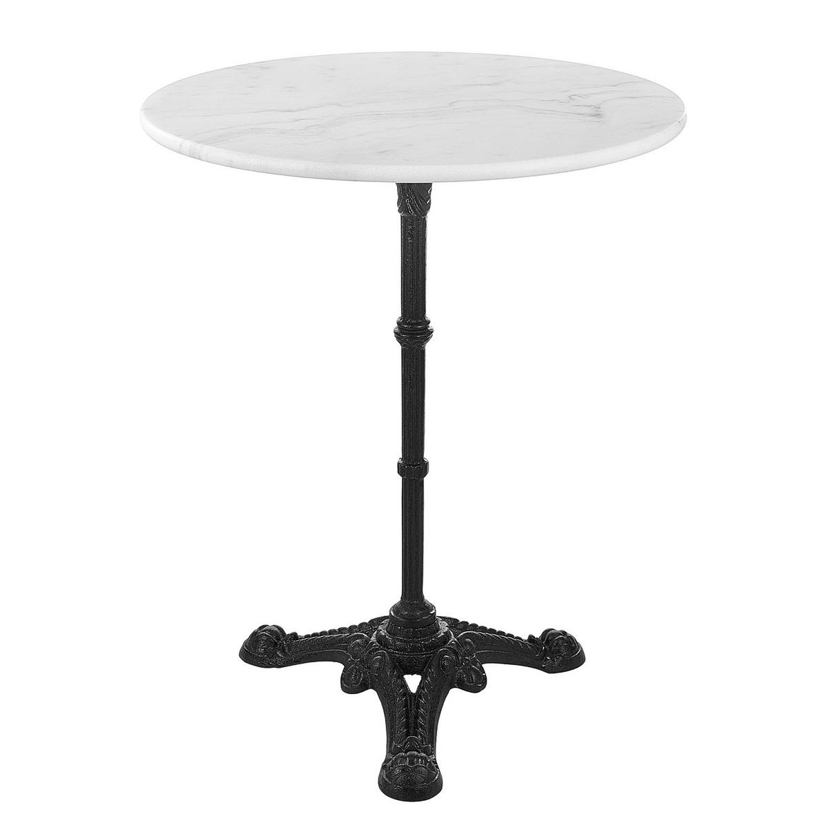 GARTENTISCH Castello - Schwarz/Weiß, Metall (60/60/71cm) - Butlers