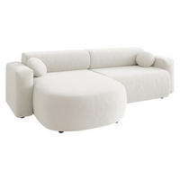 ECKSOFA Nicelo - Creme/Schwarz, Holz/Kunststoff (252/150cm) - MIRJAN24