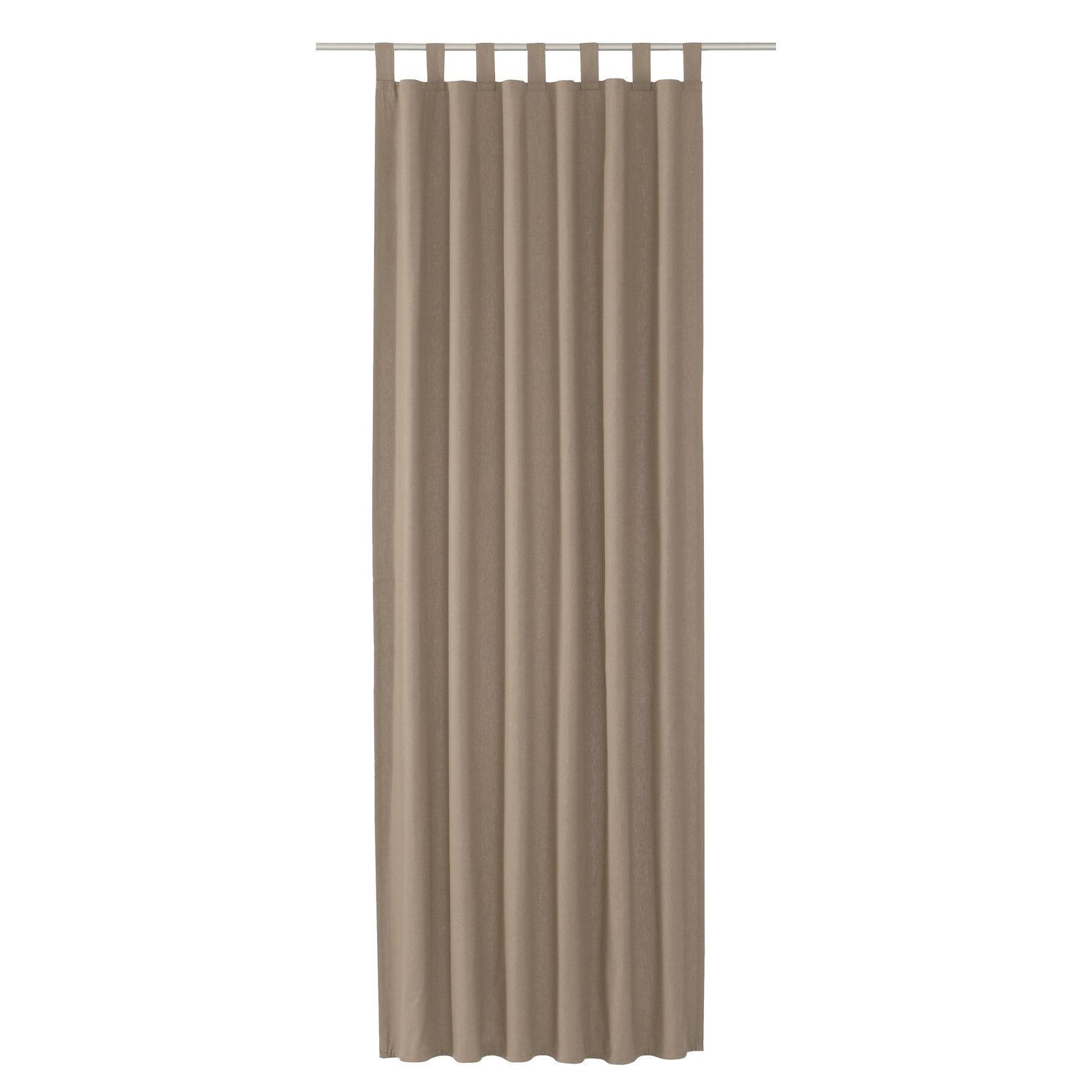 SCHLAUFENVORHANG IM UNI DESIGN DOVE Blickdicht - Ecru, Textil (140/0.5/255cm) - Tom Tailor