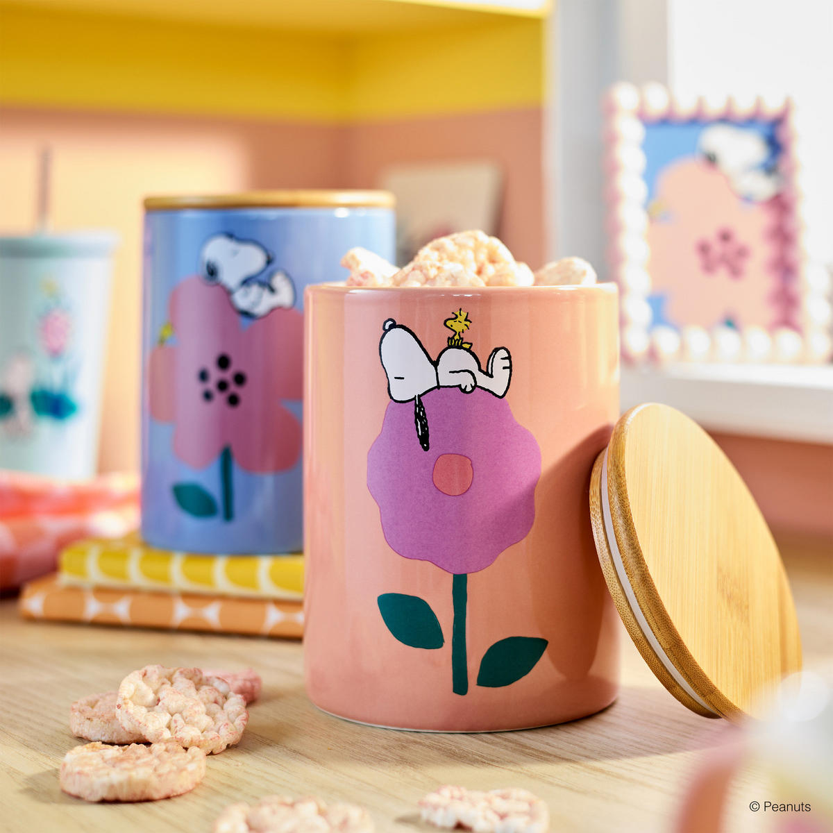AUFBEWAHRUNGSDOSE Peanuts - Pink, Keramik (12/16/12cm) - BUTLERS
