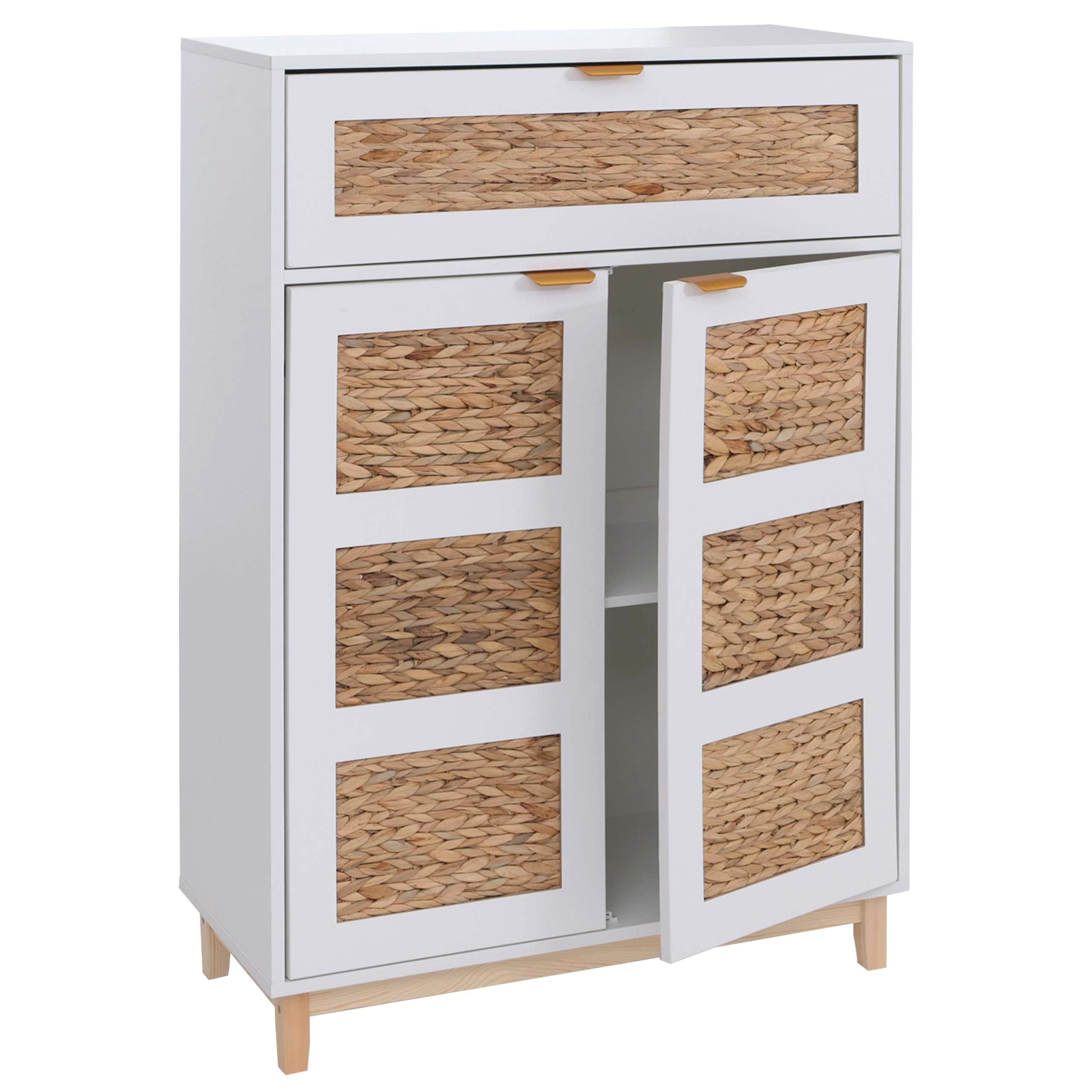 KOMMODE Weiß - Weiß, Holz (80/115/35cm) - MCW