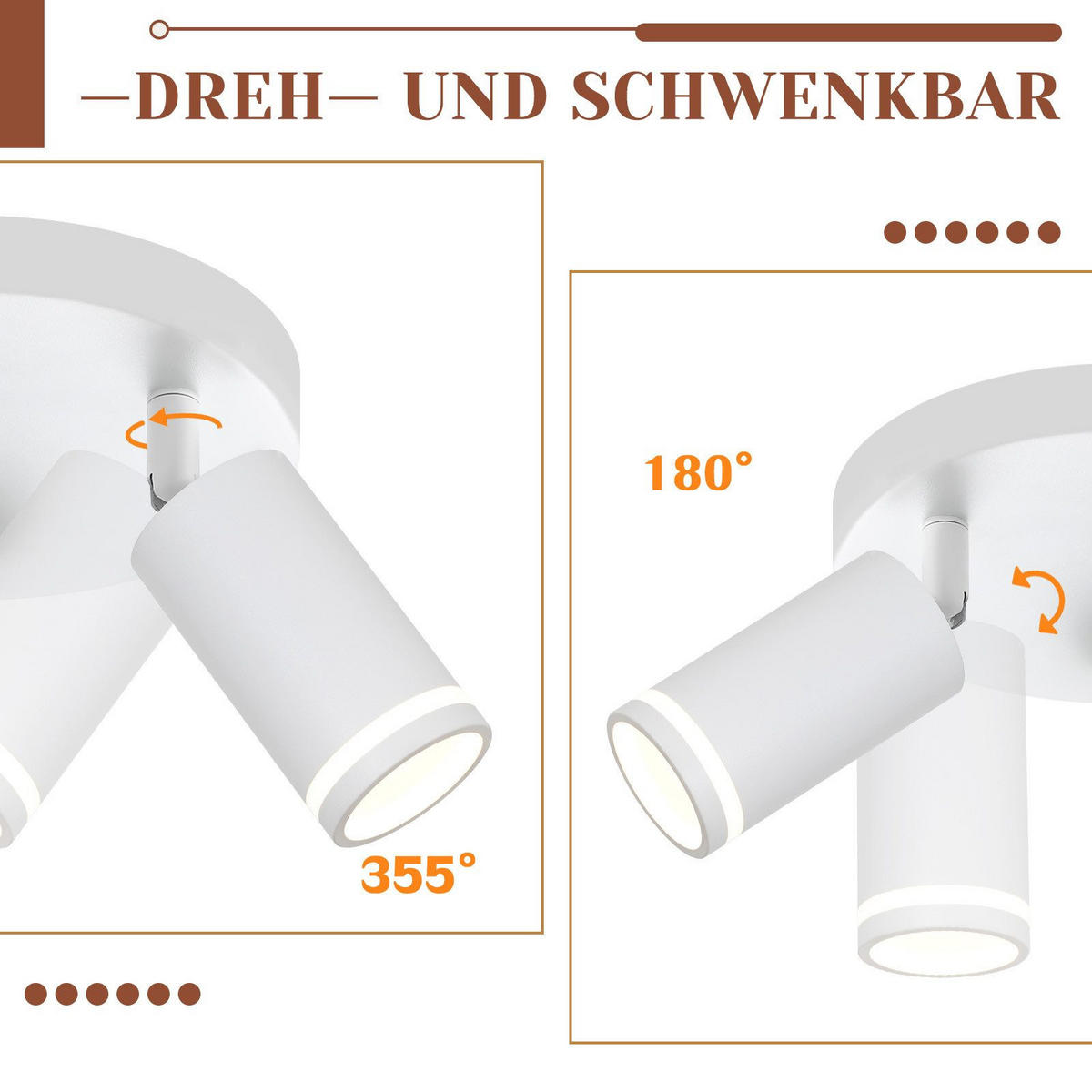 STRAHLER Hubert 3-flammig 20/20/17 cm - Weiß, Metall (20/20/17cm) - Nettlife