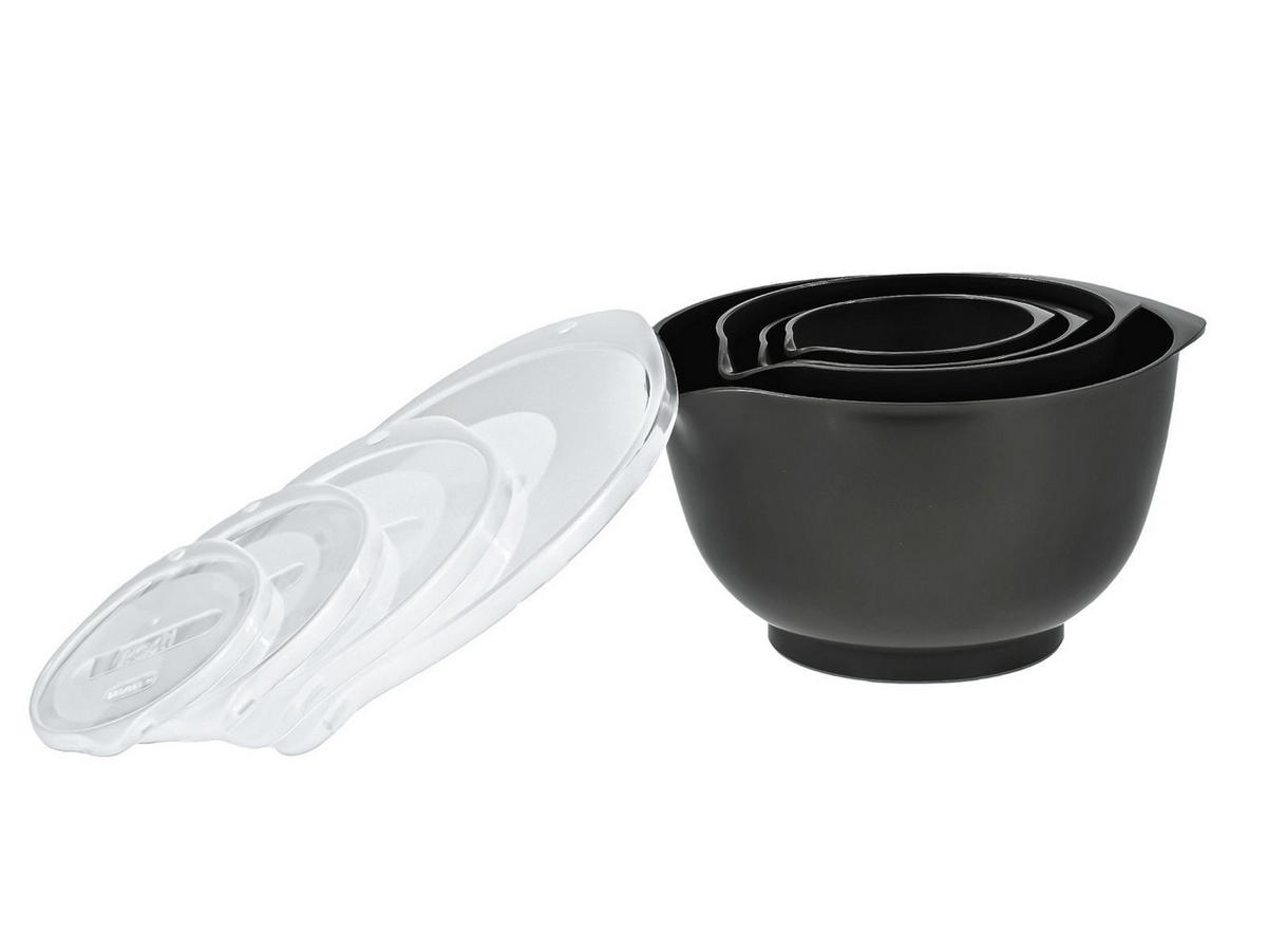 RÜHRSCHÜSSEL-SET Margrethe New schwarz (4tlg) - Schwarz, Kunststoff (21/15cm) - Rosti