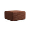 POUF Cord Orange - Terracotta/Schwarz, Holzwerkstoff/Kunststoff (75/37/75cm) - Makamii