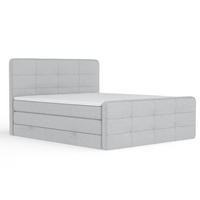BOXSPRINGBETT Semplice Hellgrau 140/200 cm - Hellgrau/Schwarz, Holz/Holzwerkstoff (140/200cm) - Maison de Reve