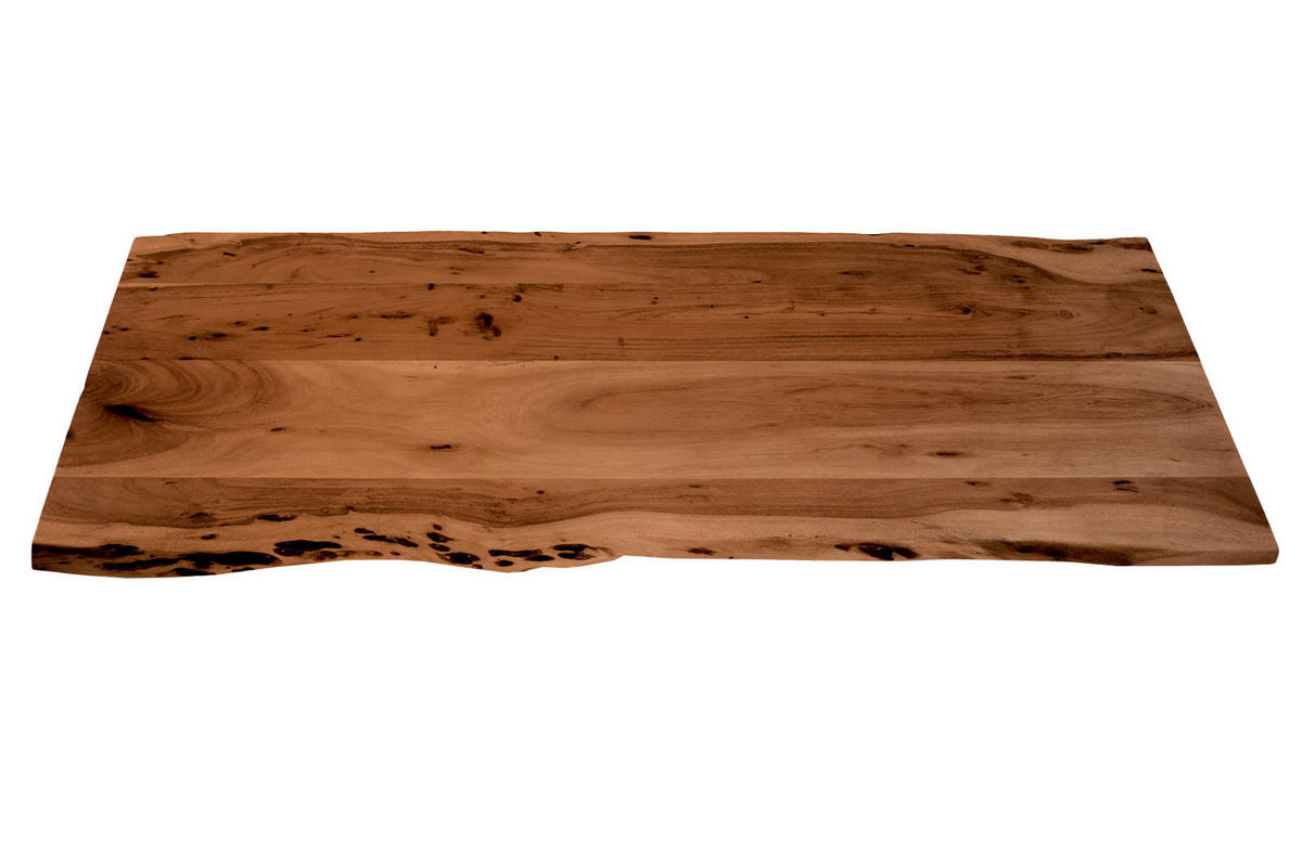 TISCHPLATTE CURT - Braun/Naturfarben, Akazienholz/Holz (60/140/3cm) - SAM