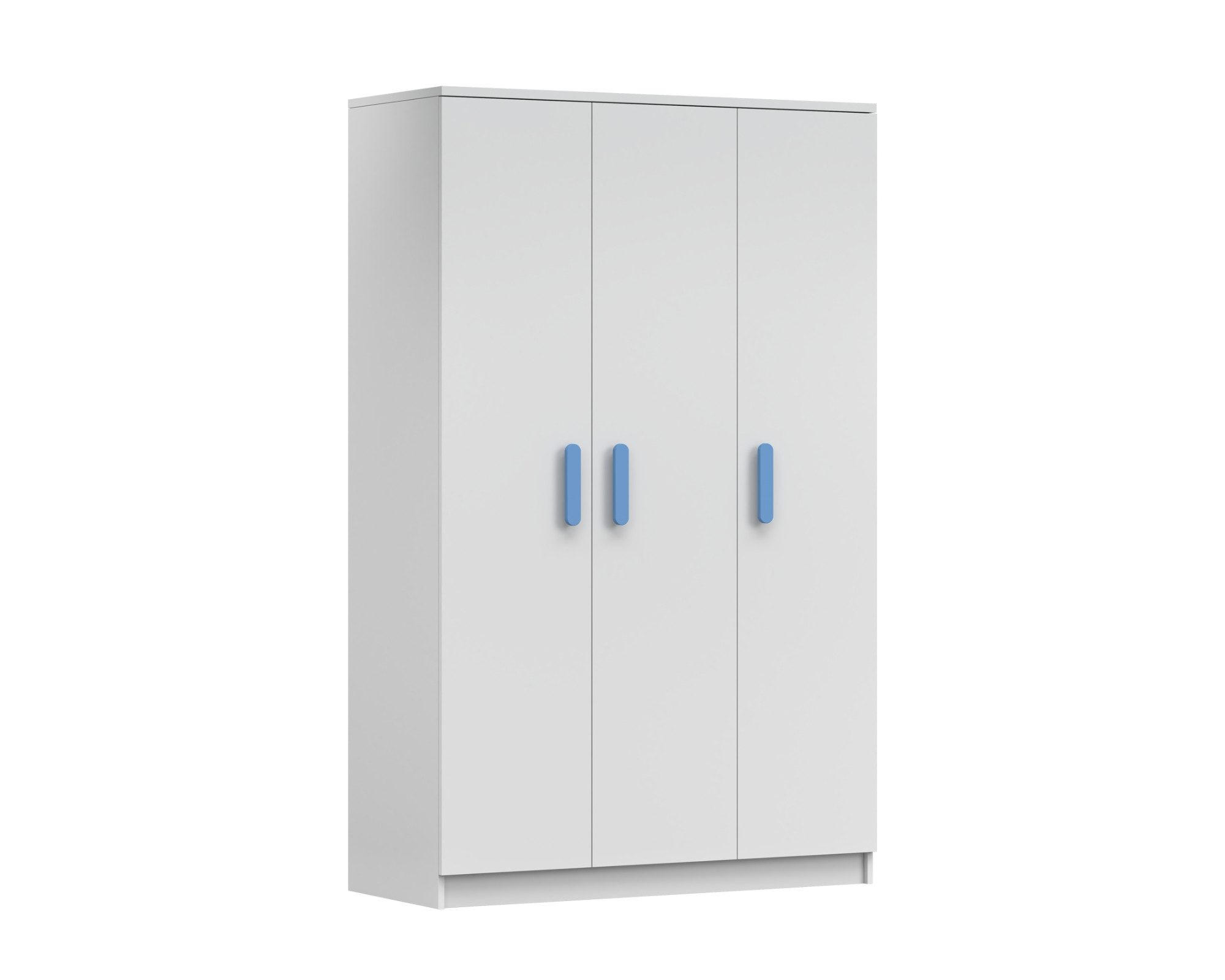 Deine Möbel 24 Kinderkleiderschrank Weiß, Blau 120x192x50 cm