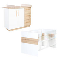 BABYZIMMER-SET Lion, 2-teilig - Multicolor/Eiche Artisan, Holz/Holzwerkstoff (76/82/144cm) - Roba