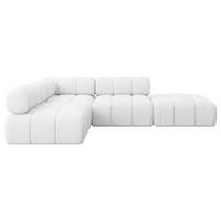 ECKSOFA modulares Sofa Favio-L1 - 285x190x70 cm Weiß Bouclé - Weiß, Holzwerkstoff/Textil (285/190cm) - ALTDECOR