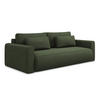 3-SITZER SOFA mit Schlaffunktion Strukturstoff Stoff Grün - Schwarz/Olivgrün, Kunststoff/Textil (238/82/105cm) - Makamii