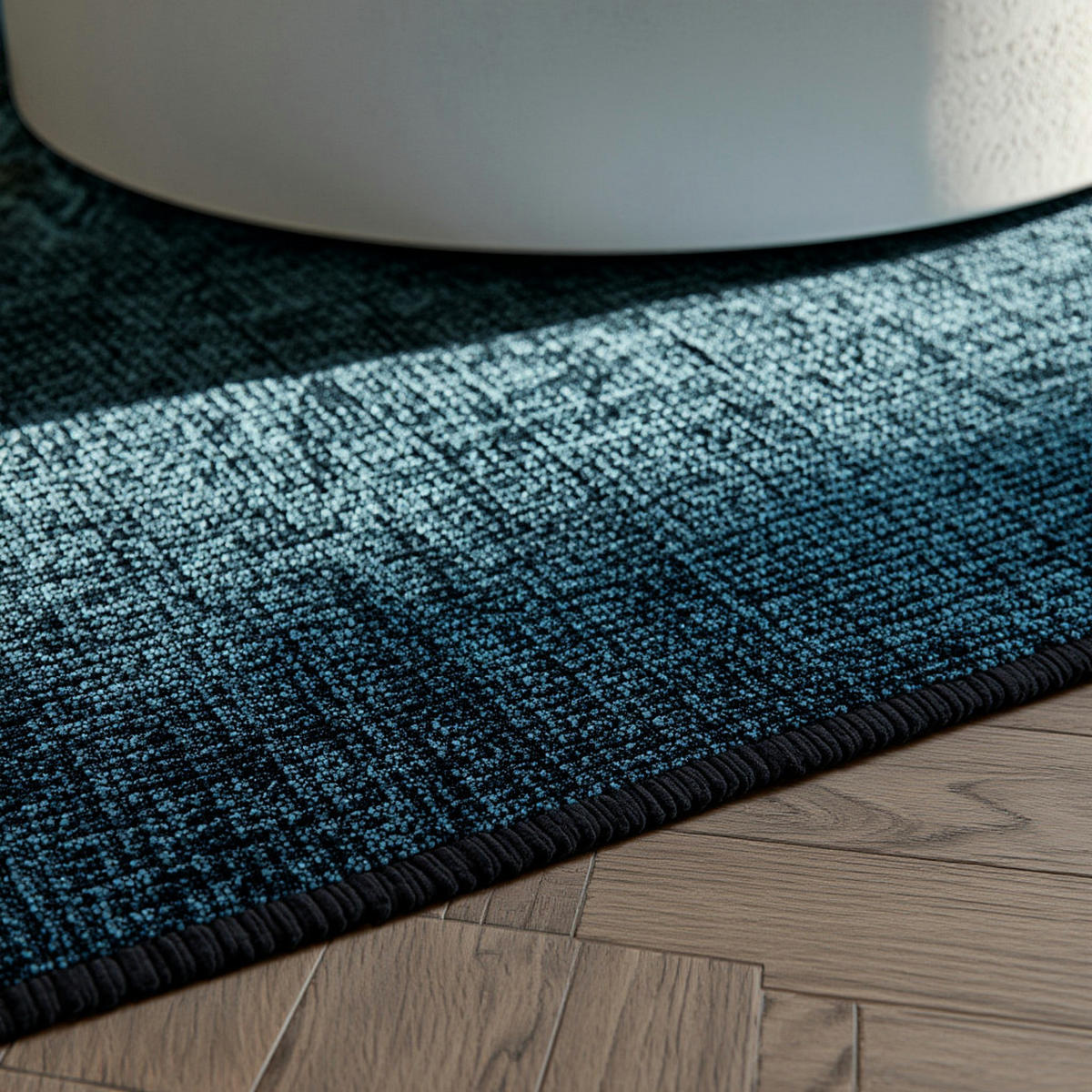 TEPPICH Kurzflor Unicolor Chenille Baumwolle Innen Blau Rechteckig 120x170 - Blau, Textil (120/170cm) - KADIMA DESIGN