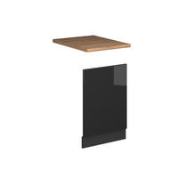 FRONTBLENDE Fame-Line Anthrazit Hochglanz 45 cm , AP Eiche - Schwarz Hochglanz/Anthrazit, Holzwerkstoff (45/67.4/1.6cm) - Vicco