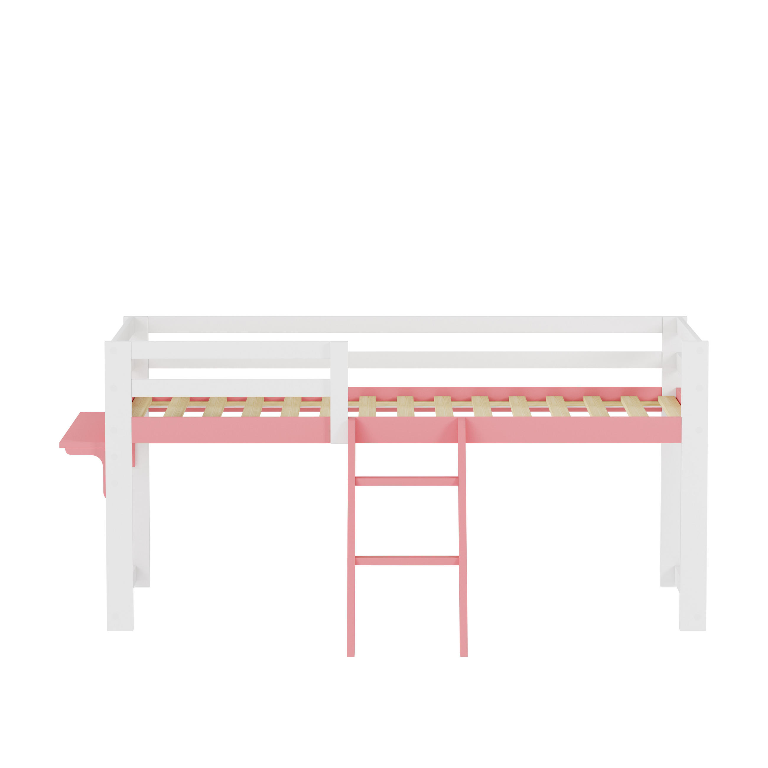 XXXLutz Hochbett Pink, Weiß