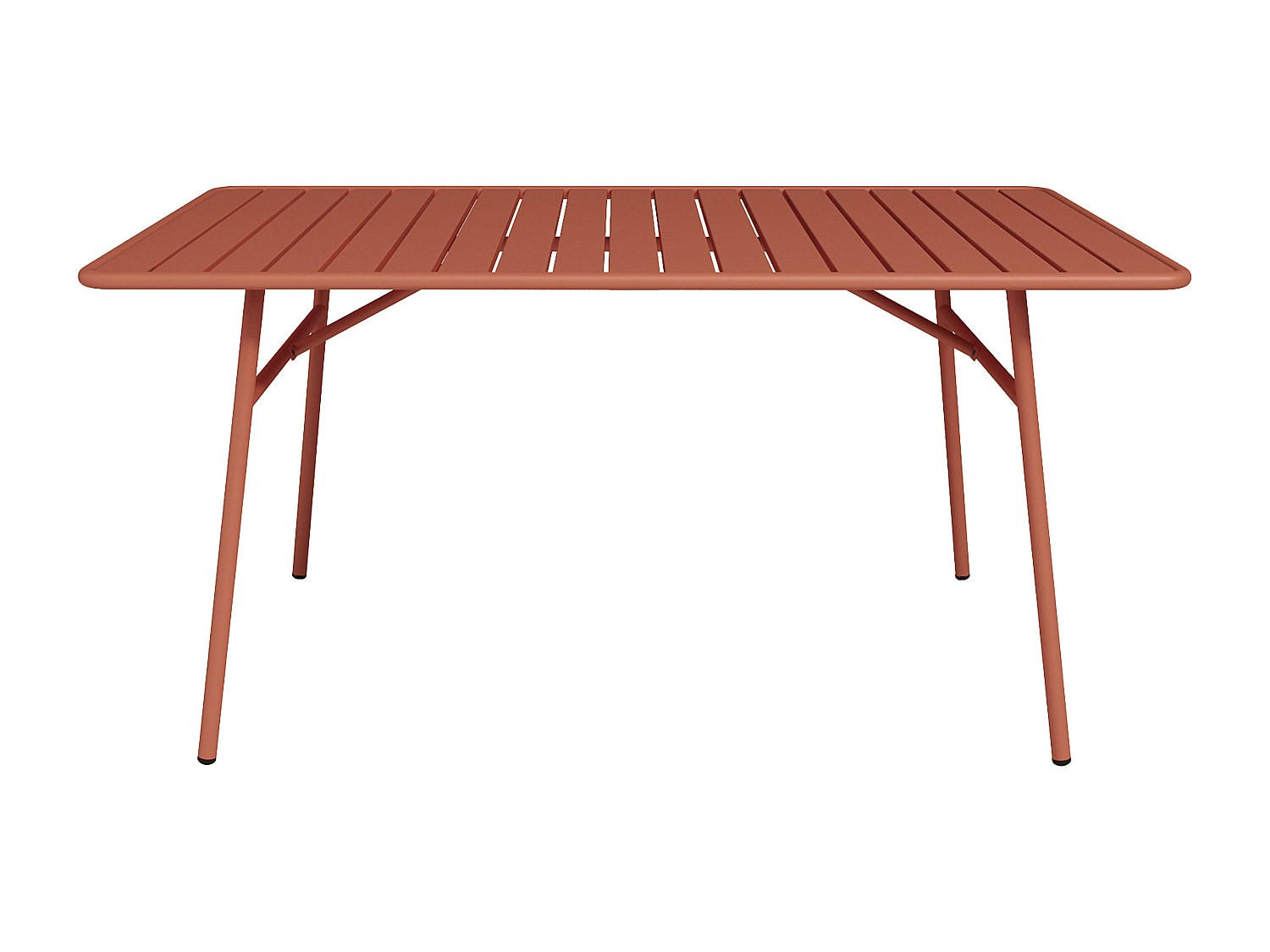 GARTENTISCH - 4 Personen, 6 Personen - Metall - Terracotta - - Terracotta, Metall (80/160/74.5cm) - Vente-Unique