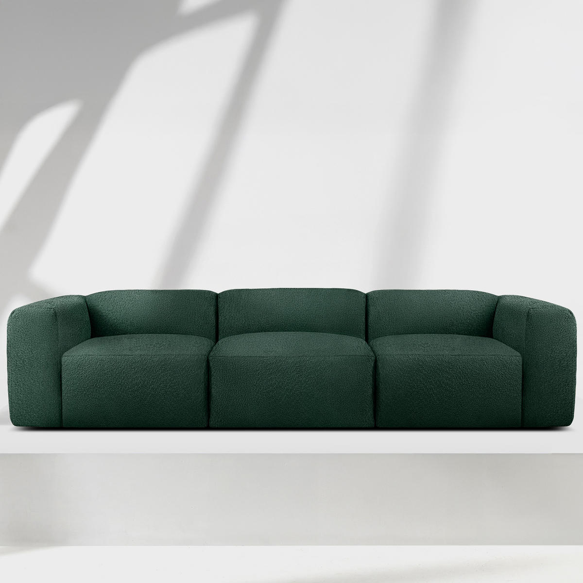 3-SITZER SOFA BUFFO, Dunkelgrün - Dunkelgrün, Holz/Holzwerkstoff (290/73/96cm) - KONSIMO®
