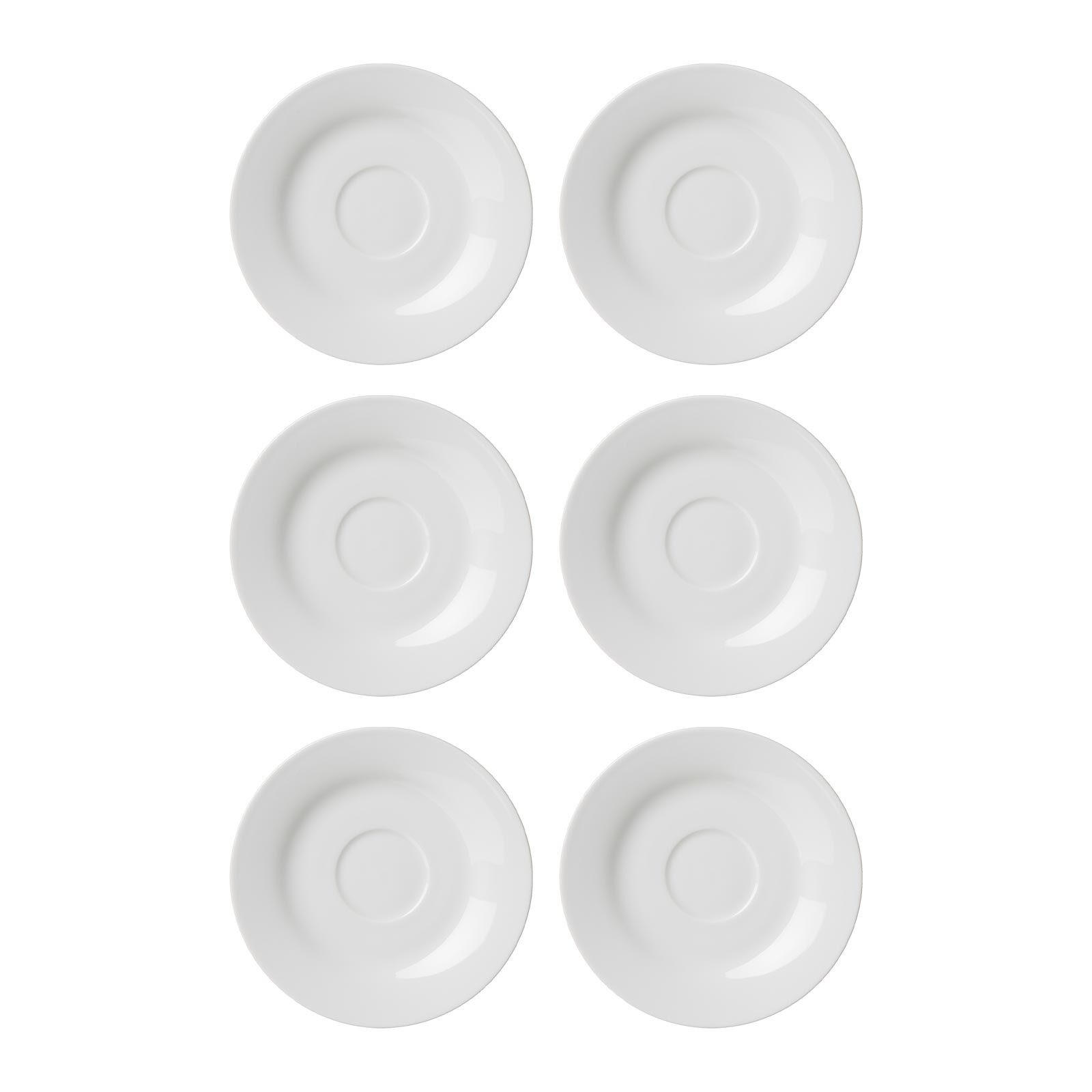 KAFFEEUNTERTASSEN Bianco weiß ø 17.0 cm 6er Set - Weiß, Keramik (17cm) - Ritzenhoff Breker