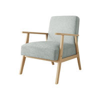 SESSEL Retro Boucle - Naturfarben/Grau, Holz/Textil (59/76/67cm) - MIRJAN24