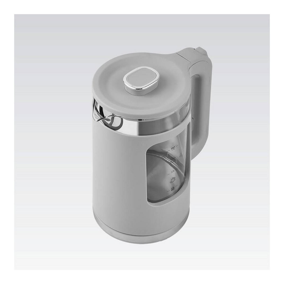 WASSERKOCHER ELEKTRISCH Grau 15/15/26 cm MR065GREY - Grau, Glas (15/26/15cm) - Maestro 