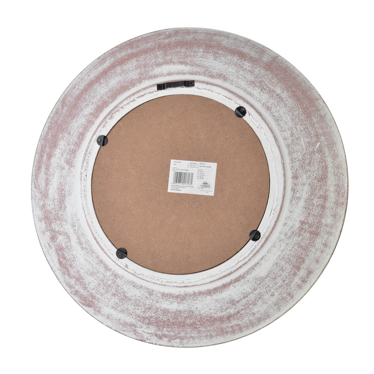 DEKO-SPIEGEL Daz Creme 36/36/4 cm Holz - Creme, Holz (36/4/36cm) - Mondex