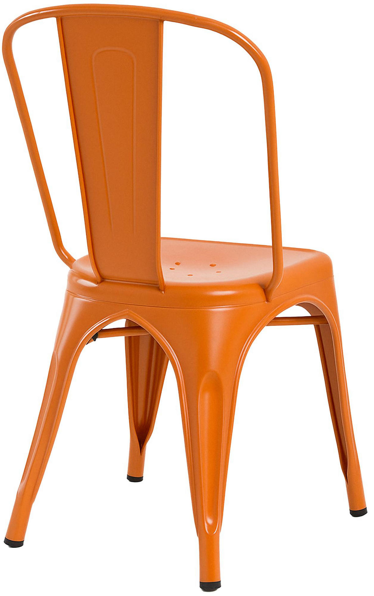 BESUCHERSTUHL 4er Set Metall orange - Orange, Metall (44/89/48cm) - CLP
