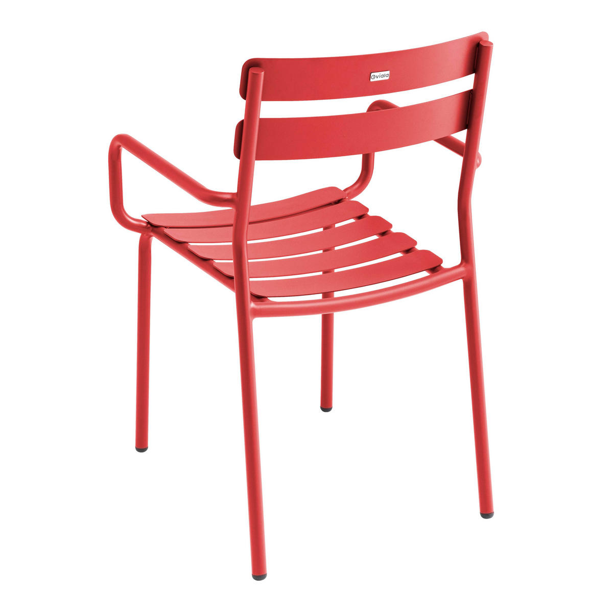 GARTENSTUHL aus Aluminium, Dunkelrot - Rot, Metall (46/84/55cm) - Oviala