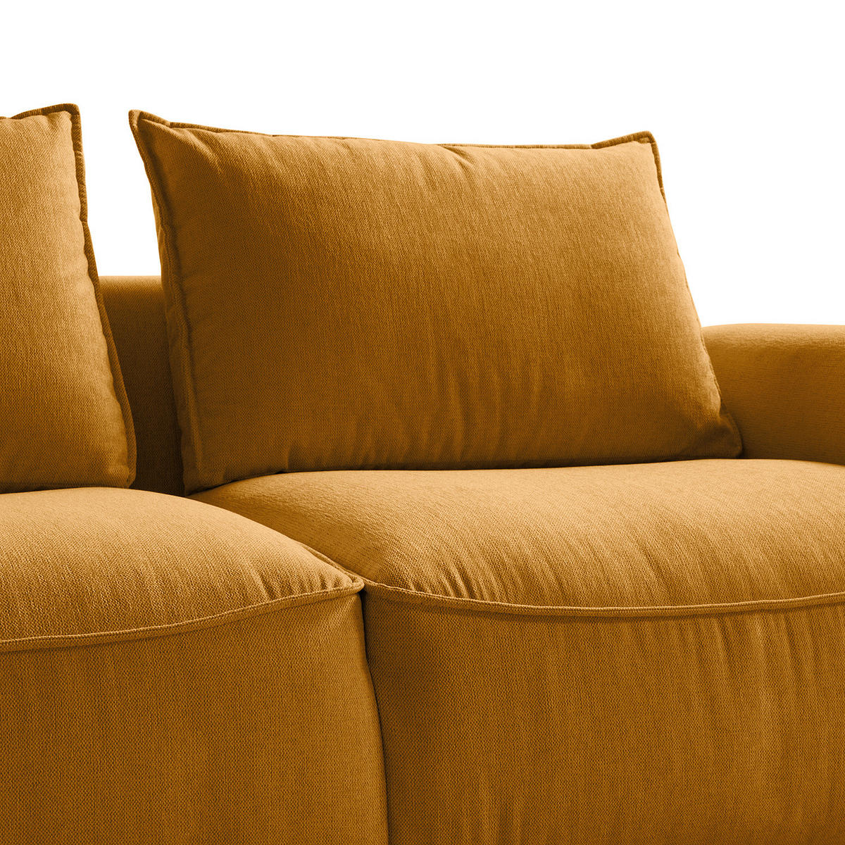 2,5-SITZER SOFA - modular - Gelb/Schwarz, Kunststoff/Textil (184/82/99cm) - home24