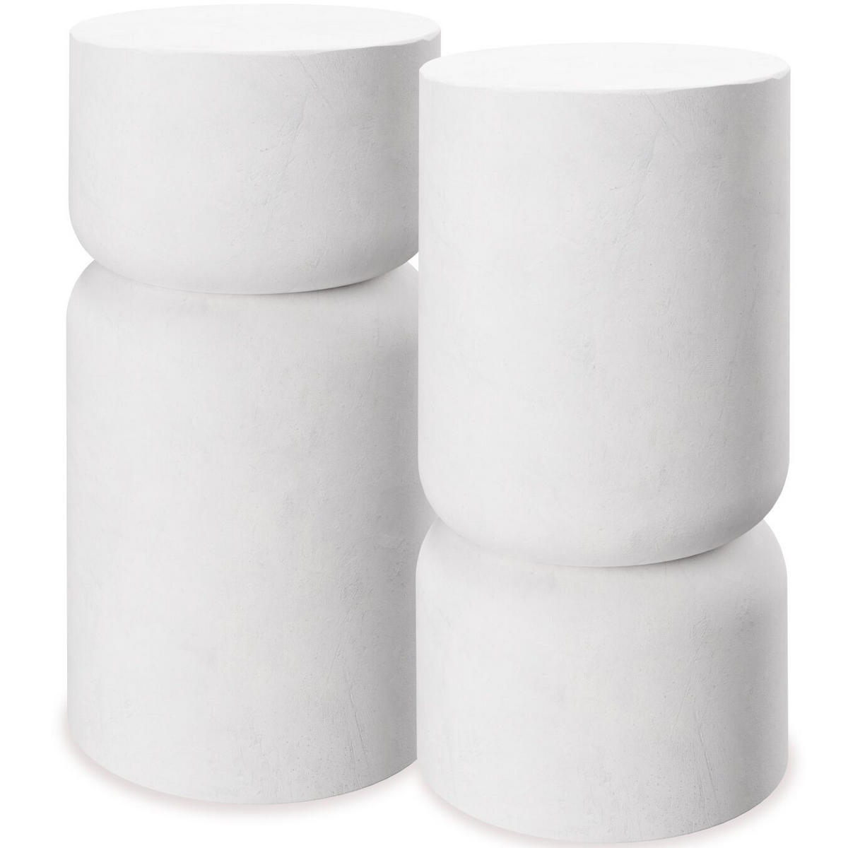 BEISTELLTISCH 2er Set, Amine, 28 x 54,5 cm, weiß - Weiß, Keramik (28/28/54.5cm) - tectake