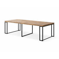 TISCH Kama Braun 10/12 Personen Ausziehbar Aus Holz - Braun, Metall (90/45/75cm) - Concept Usine