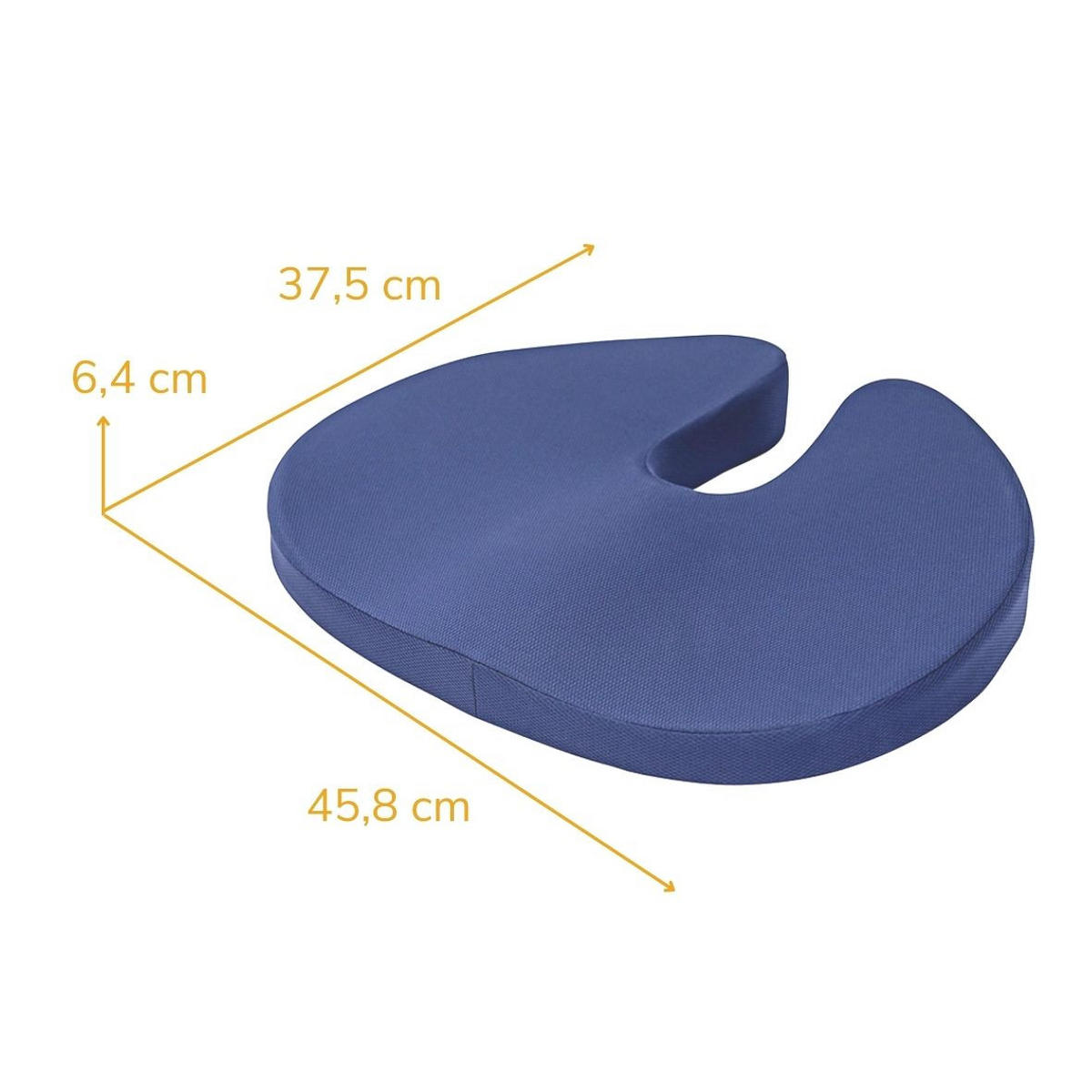 SITZKISSEN, U-FÖRMIG AUS BAMBUS - Blau, Textil (37/6/46cm) - INPHYSIO