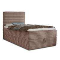 BOXBETT Mollo Mini - 80x200 - braun (Tilia 17, Cord) - Schwarz/Braun, Holz/Holzwerkstoff (80/200cm) - Sofnet