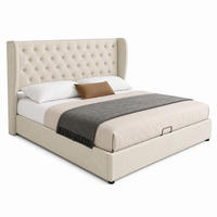 POLSTERBETT mit Bettkasten 160x200 cm Samt Beige - Beige, Metall (160/200cm) - Meubliv