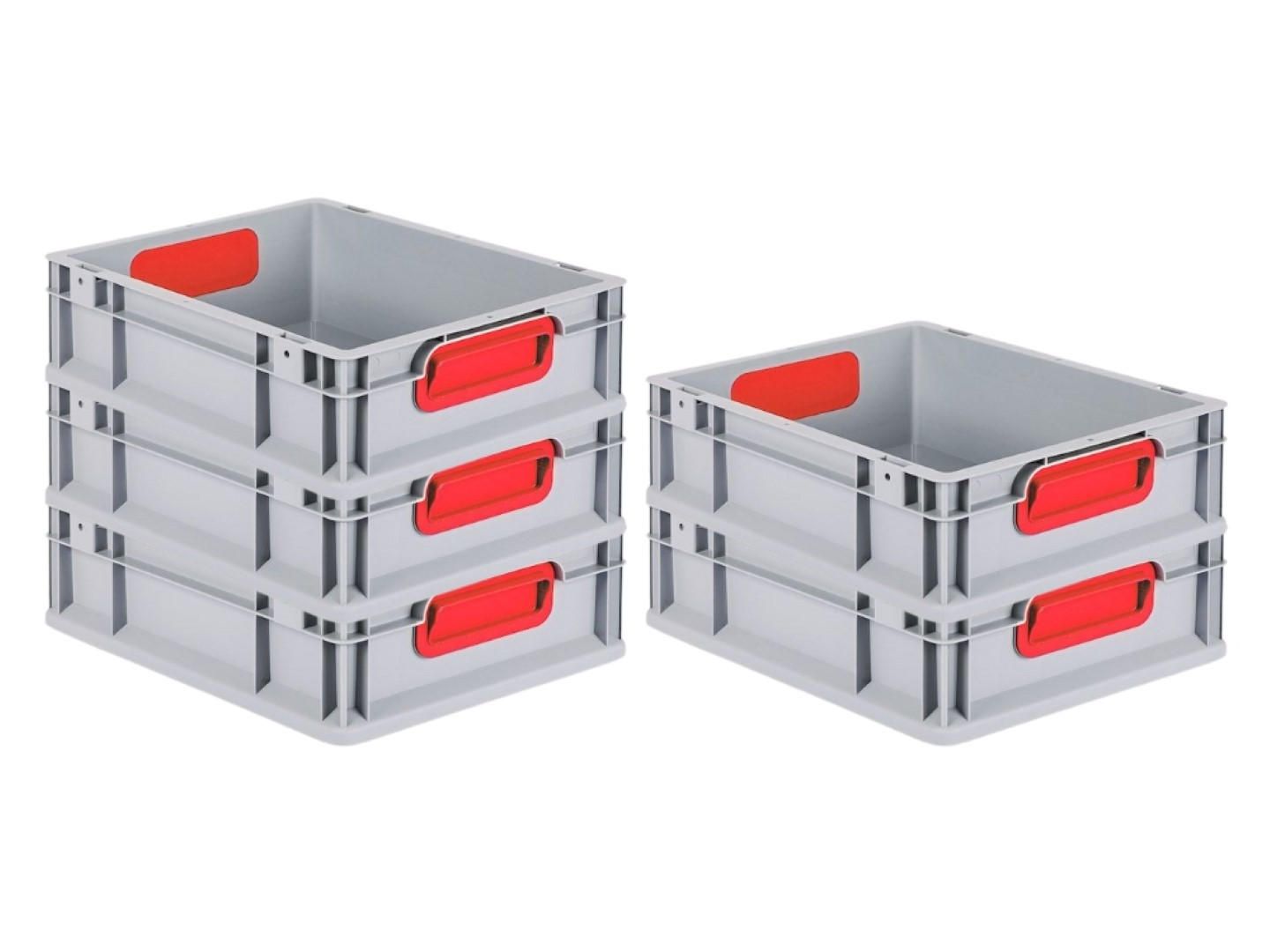 EUROBOX 5x Nextgen Color 12x30x40cm 11 Liter Griffe Rot Geschlossen - Rot, Kunststoff (30/12/40cm) - PROREGAL
