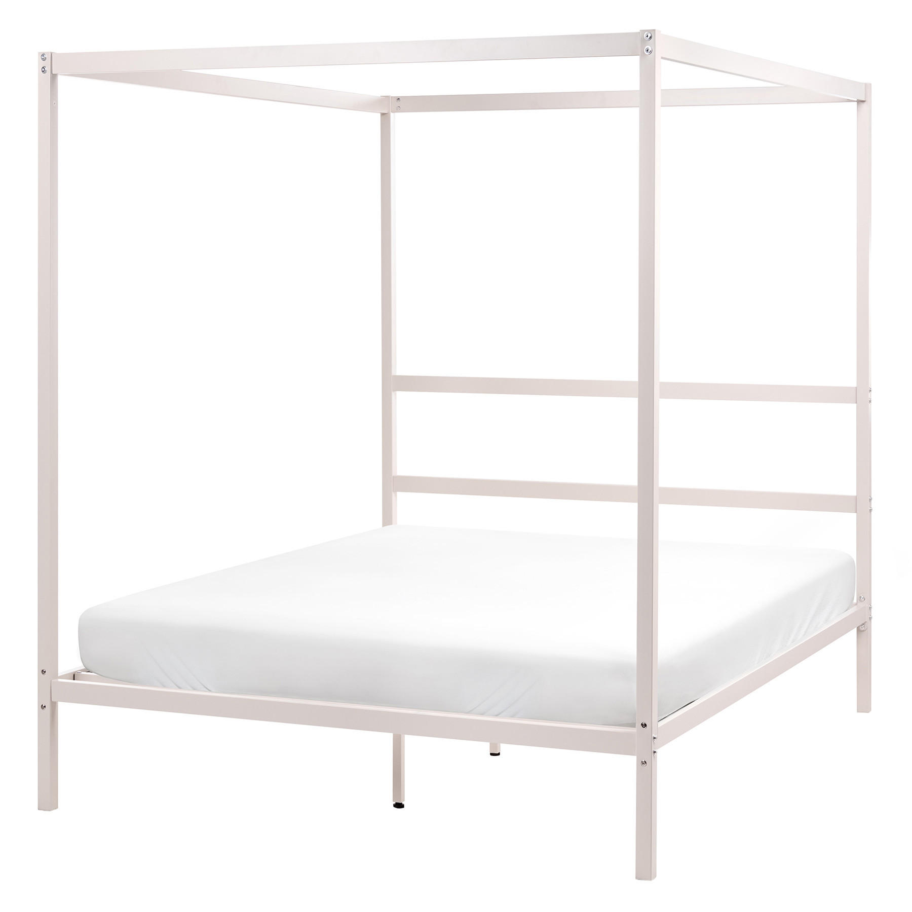 HIMMELBETT Metall 140/200 cm Hellbeige Lestards - Beige, Metall (140/200cm) - Beliani
