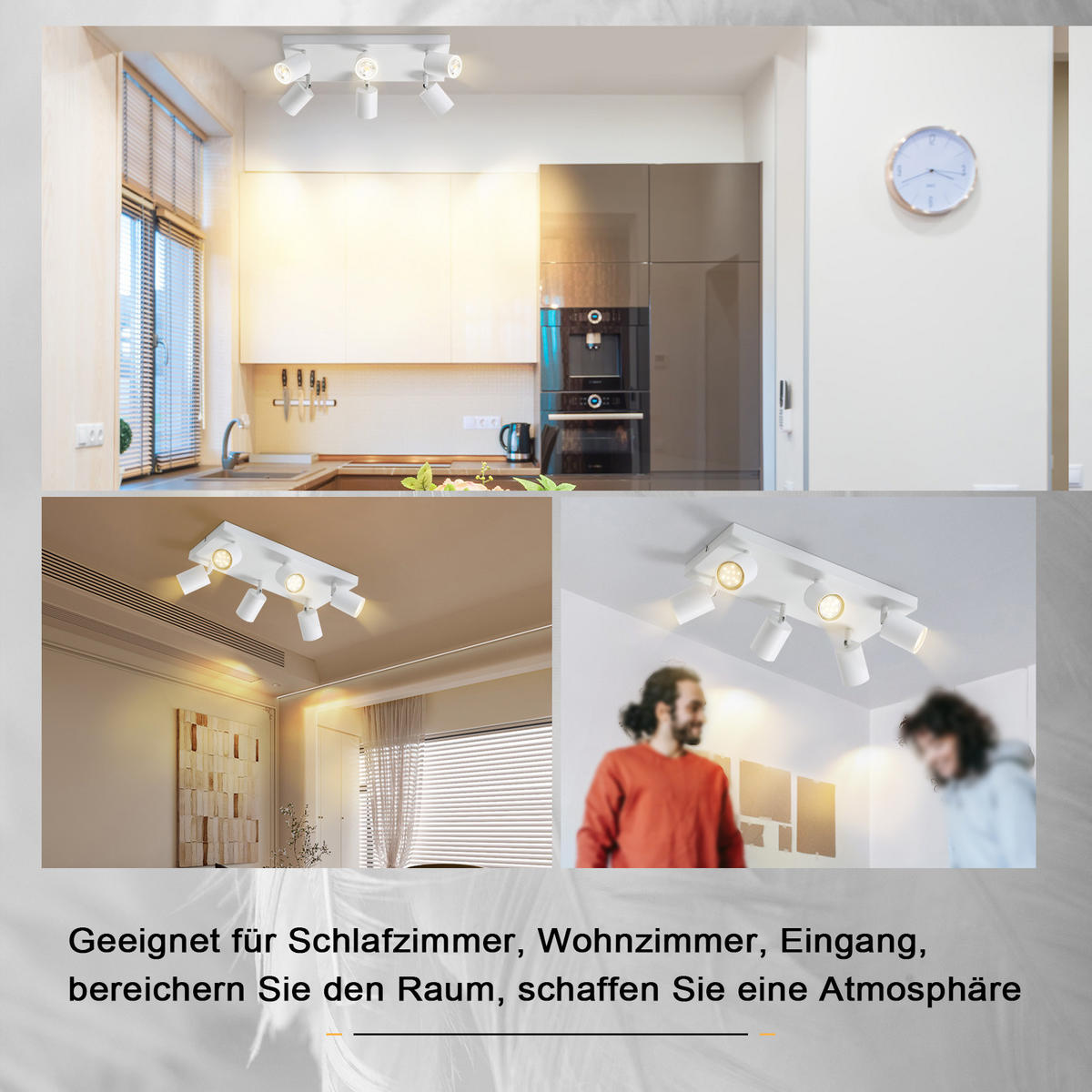 STRAHLER Beeskow 6-flammig 40/20/14.4 cm - Weiß, Metall (40/20/14.4cm) - Nettlife