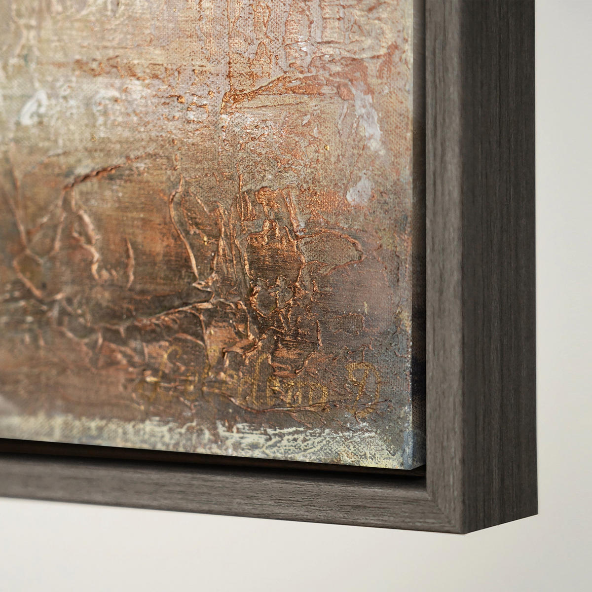 GEMÄLDE Goldbaum Schattenfugenrahmen Grau 120x60 cm - Grau, Holz (120/60cm) - YS-art gallery