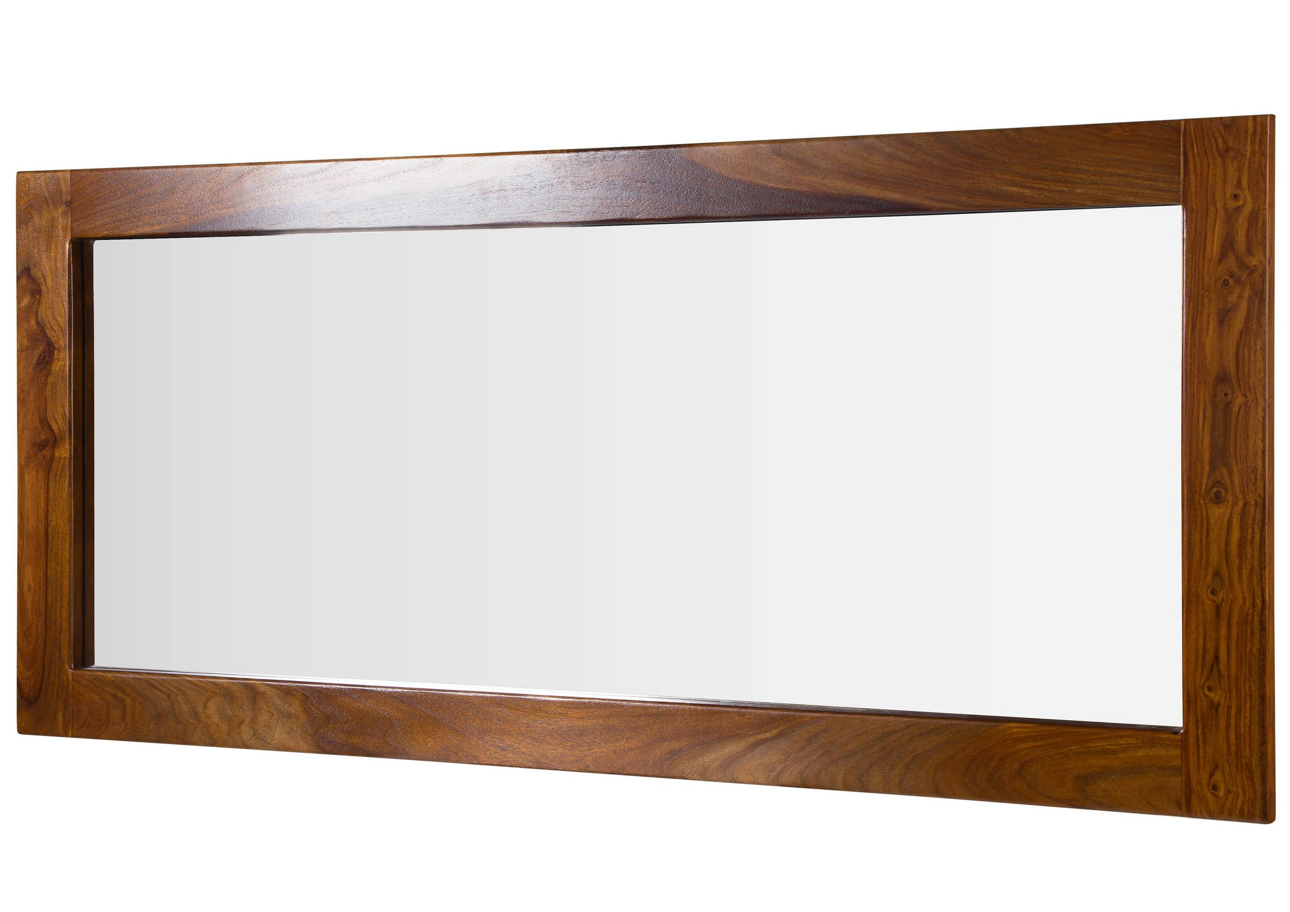 SPIEGEL Sheesham 145x3x65 walnuss lackiert TORONTO #313 - Dunkelbraun, Holz (145/65/3cm) - Massivmoebel24