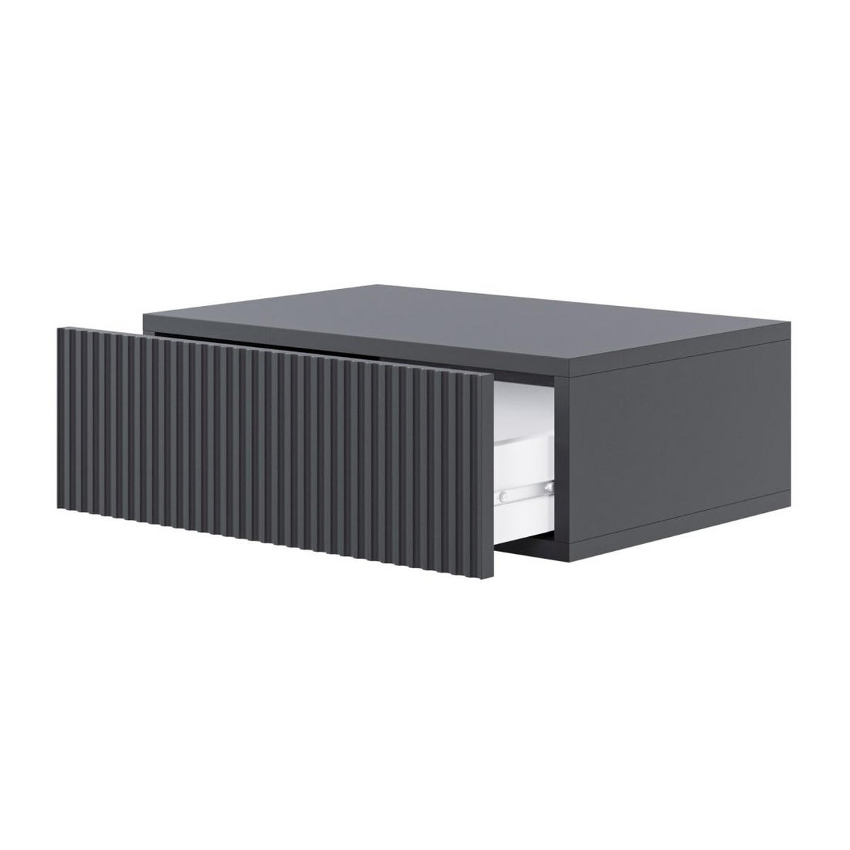 NACHTSCHRANK Veldio Schwarz 50 cm - Schwarz, Holzwerkstoff (50/17/35.6cm) - Selsey